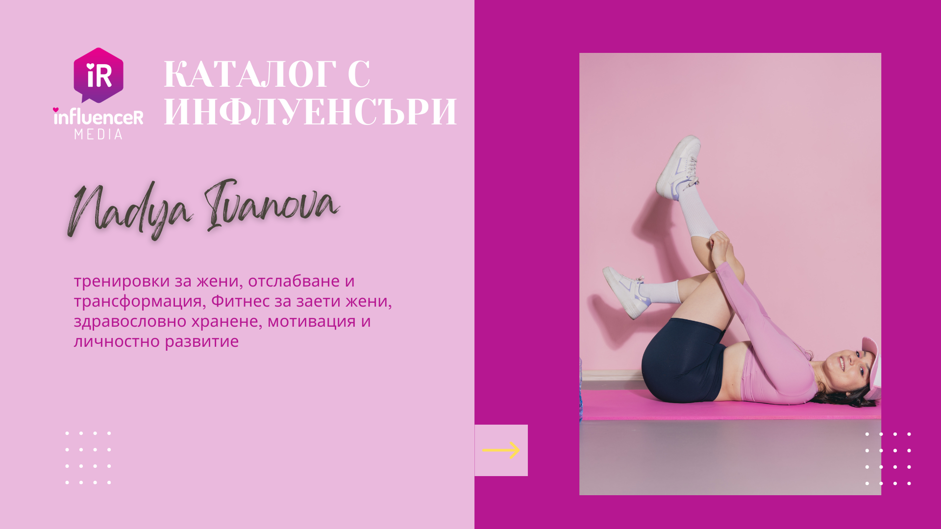 Надя Иванова – тренировки за жени, отслабване и трансформация, Фитнес за заети жени, здравословно хранене, мотивация и личностно развитие