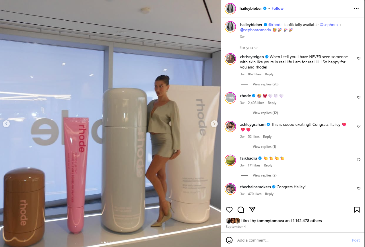 Rhode счупи рекорди: 15 млн. долара продажби в първия си ден в Sephora