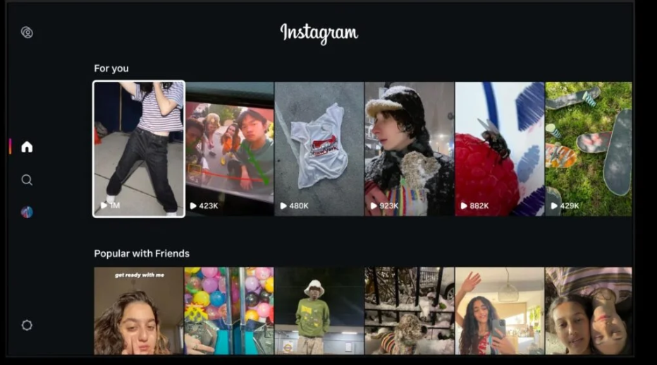 Instagram Reels излизат от телефона и влизат в хола